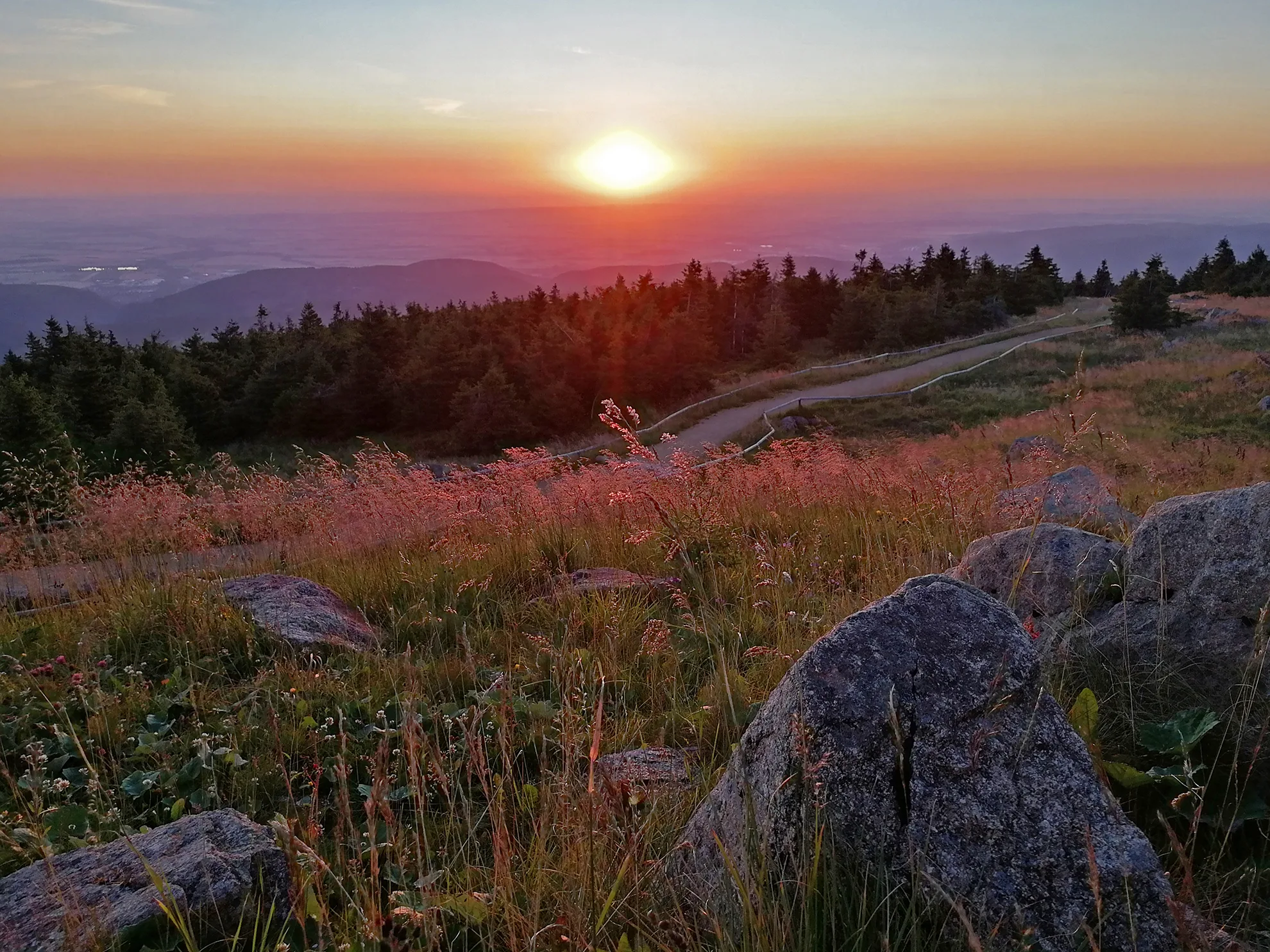 Naturcamping-Harz-am-See-Erlebnisse-Sonnenaufgang-Brocken